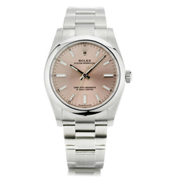 Rolex S/S Oyster Pink Dial. 34mm Case Size. Ref: 124200. Circa 2022. B&P