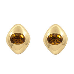 14kt Yellow Gold Large Citrine Earrings