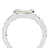 0.82 Carat Horizontal Baguette-Cut Diamond Ring