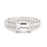 1.60 Carat Rectangular Step-Cut Diamond Ring