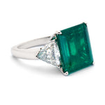 10.53 Carat Green Emerald & Diamond RDV Ring. Magnificent!!!