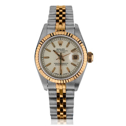 LADIES ROLEX DATEJUST IN STEEL AND 18KT YELLOW GOLD. REF 69173.