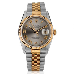 ROLEX STAINLESS STEEL AND 18KT GOLD DATEJUST 36mm REF 16233