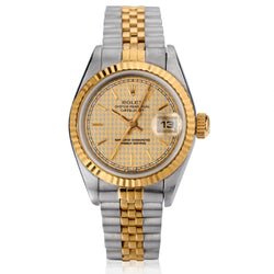 ROLEX Ladies 26mm Steel &18kt Yellow Gold Wristwatch.