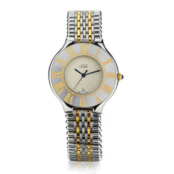 Cartier le Must 21 in Steel and Gold Plate. Large .31mm . Ref:1330