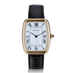 CARTIER Square Incurvee Faberge Wristwatch in 18kt Gold. Manual Wind.Unisex.