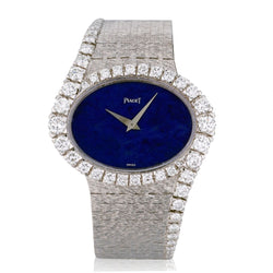 RARE!! Piaget Limelight Gala ladies wristwatch with Lapis Lazuli dial. 1960's-1970's