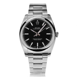 Rolex Oyster Perpetual Stainless Steel. 34mm. Black Dial. B&P. Ref:114200.