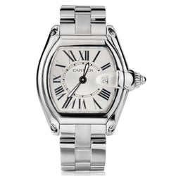 Cartier Stainless Steel Ladies Roadster with Silver Dial.