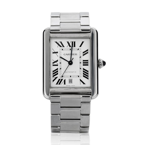Cartier Tank Solo XL 3800.00. Stainless Steel.