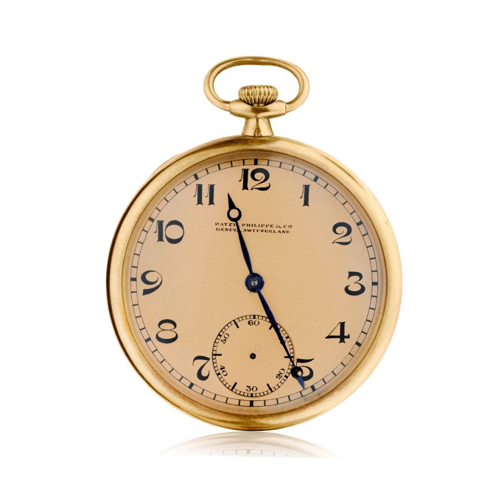 Patek Phillipe 18kt Yellow Gold Open Face Pocket 1925