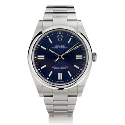 Rolex Oyster Perpetual Steel 41mm . Blue dial. Circa 2021
