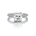 2.45 Carat Round Brilliant Cut Diamond WG Engagement Ring