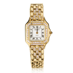 Geneve Ladies Wristwatch with  Diamonds in 18kt Yellow Gold