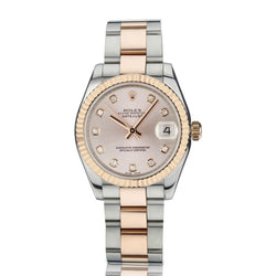 Rolex Datejust 31 in Steel and Rose Gold. Diamond Dial. Ref:178271