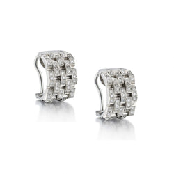 Chimento 1.02 Carat Total Round Brilliant Cut Diamond Earrings