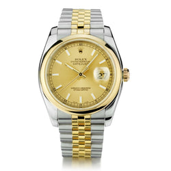 Rolex Datejust in Steel and 18kt Yellow Gold. 36mm. Circa 2004. Ref:116203