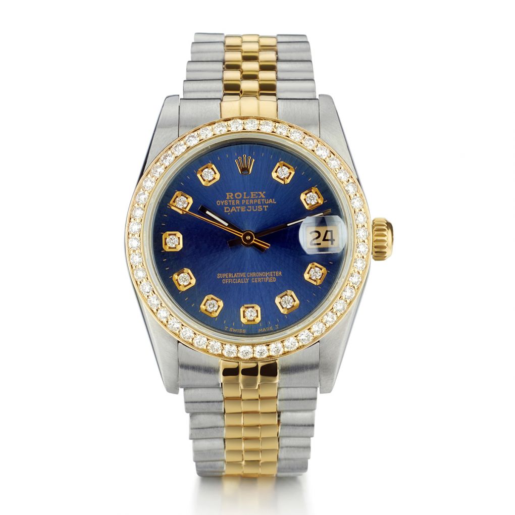 Rolex Ladies Datejust in Steel and Gold . 31mm. Custom Diamonds Van Rijk