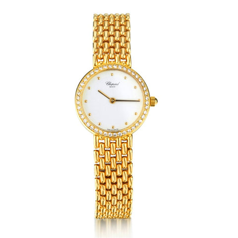 Chopard 18kt Yellow Gold Ladies Diamond Wristwatch.