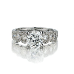 1.51 Carat Round Brilliant Cut Diamond Engagement Ring