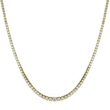 Ladies 18kt Y/G Diamond Tennis Necklace. 13.65 Ctw