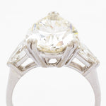 5.91 Carat Pear-Shaped Diamond Ring With Sidestones