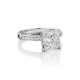3.02 Carat Princess Cut Diamond Engagement White Gold Ring
