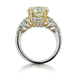 3.60 Carat Fancy Yellow Round Brilliant Cut Diamond Ring