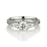 0.72 Carat Round Brilliant Cut Diamond WG Engagement Ring