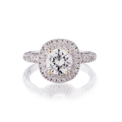 Ladies 14kt W/G Diamond Ring.1.42ct Tw of Brilliant cut diamonds .