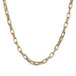 Unique 14kt 2 tone  Textured Gold Chain.  Made in Italy
