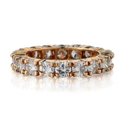 18KT Yellow Gold Eternity Band 3.10 TW Brilliant Cuts