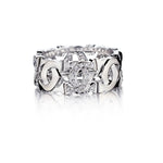 Cartier 18KT White Gold Entrelaces Semi Diamond Ring