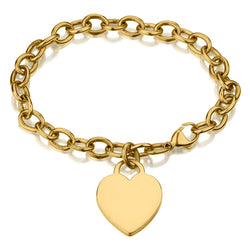 Tiffany & Co Heart Tag Bracelet in 18kt Yellow Gold.
