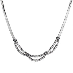 LADIES 18kt white gold diamond necklace. Circa 1950's