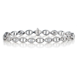 Ladies 14kt white gold diamond bracelet 3.00 total carat weight
