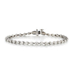 Ladies 14kt White Gold Diamond "Tennis Bracelet".   3.00ct Tw