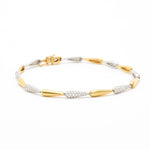 Yellow & White Gold Pavé-Set Diamond Bracelet