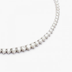 27.00 Total Carat Brilliant Cut Diamond Riviera Necklace