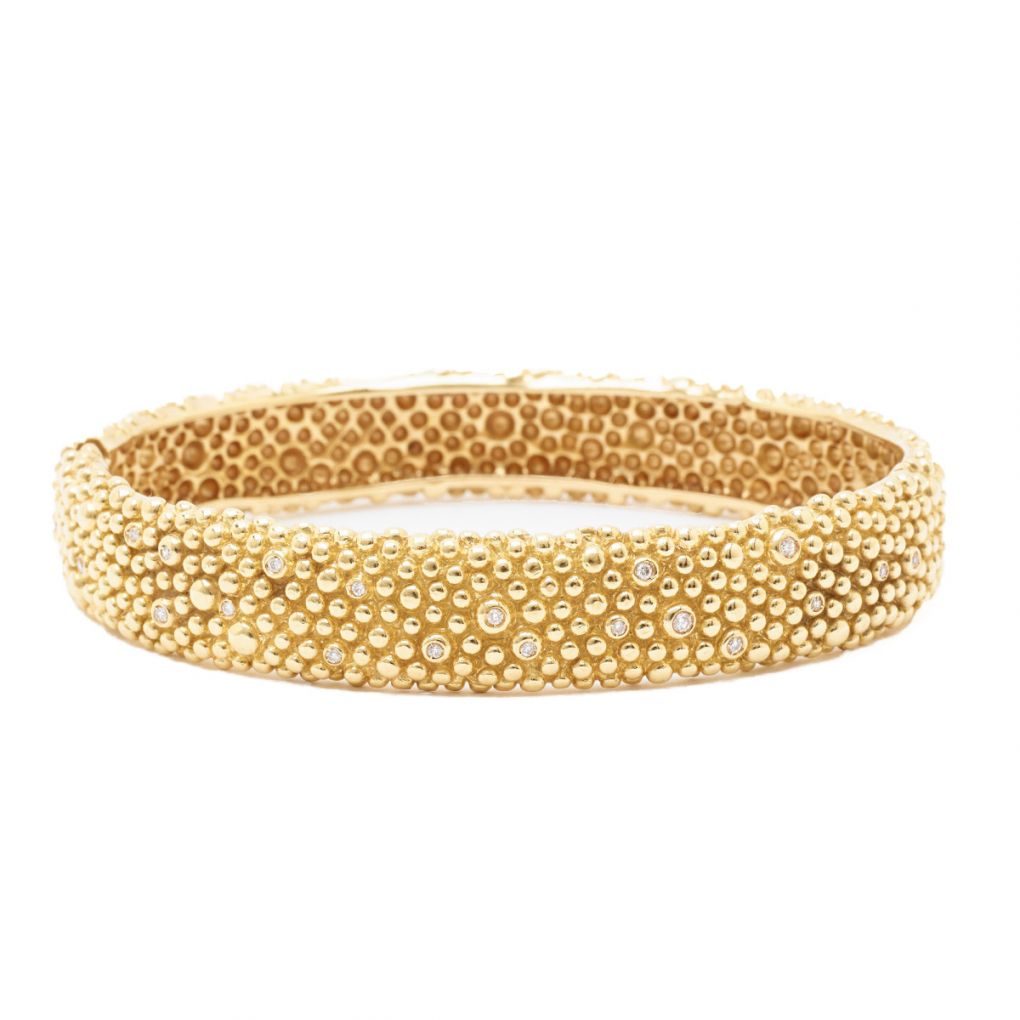 Roberto Coin Yellow Gold Diamond Stingray Bangle – Van Rijk