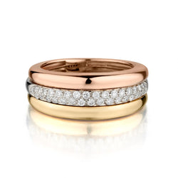 Cartier Trinity Pave Diamond ring set with diamonds