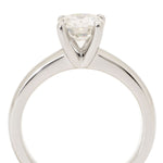 1.03 Carat Round Brilliant Cut Diamond Platinum Solitaire Ring