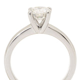 1.03 Carat Round Brilliant Cut Diamond Platinum Solitaire Ring