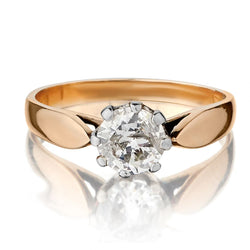 1.02 Carat Old-European Cut Diamond Solitaire Engagement Ring