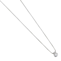 0.75 Carat Round Brilliant Cut Diamond Solitaire Pendant Necklace