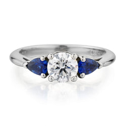 TIFFANY & Co Platinum Sapphire and Diamond ring