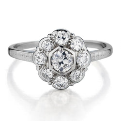Ladies vintage floral diamond ring.120 ctw.