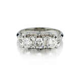 Ladies Vintage 18kt W/G 3-Stone Diamond Ring. Circa 1950's