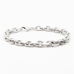 Tiffany & Co. White Gold Men’s Oval Link Bracelet