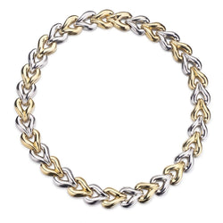 18KT Yellow Gold And White Gold Reversible Necklace